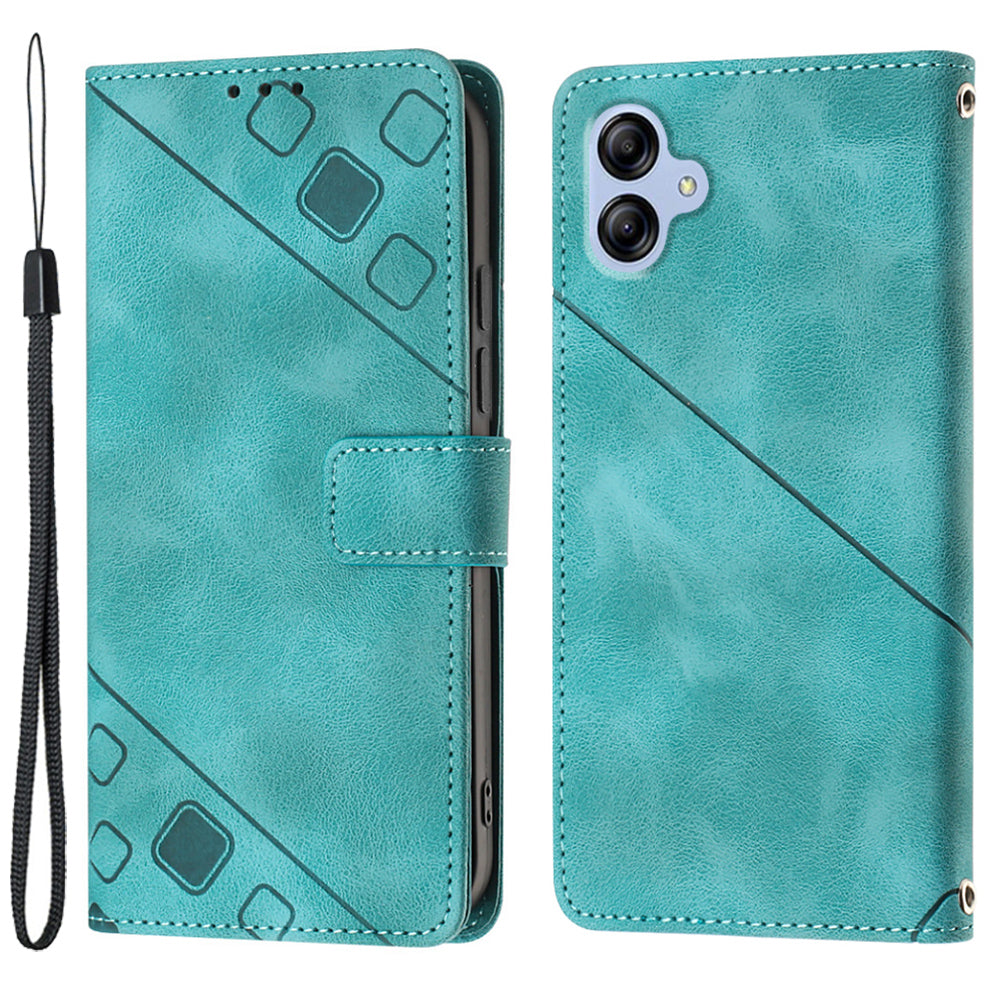 PT005 YB Imprinting Series-6 for Samsung Galaxy A04e 4G / F04 4G / M04 4G PU Leather Phone Stand Case Wallet Phone Cover PT005 YB Imprinting Series-6 for Samsung Galaxy A04e 4G / F04 4G / M04 4G PU Leather Phone Stand Case Wallet Phone Cover